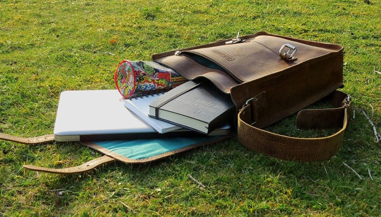 laptop in a crossbody bag