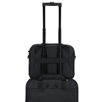 black targus laptop briefcase on white background