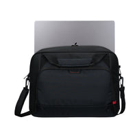 black targus laptop briefcase on white background