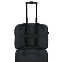 targus laptop briefcase black on white background