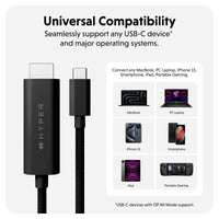 HyperDrive USB-C to HDMI 4K60Hz Cable - Black