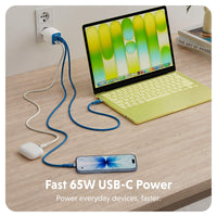 HyperJuice Flex 65W GaN Charger - Blue (EU)