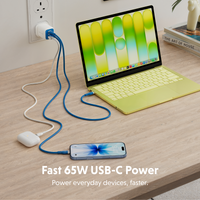 HyperJuice Flex 65W GaN Charger - Blue (UK)