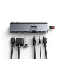 Hyper USB Hubs HyperDrive DUO PRO 7-in-2 USB-C Hub - Grey HD575-GRY-GL 6941921148300