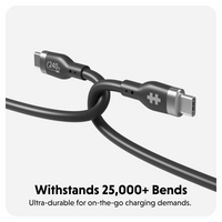 HyperJuice 240W Silicone USB-C to USB-C Cable (6ft/2m) - Black