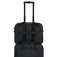 black targus laptop briefcase on white background