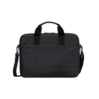 Black Targus briefcase on a white background