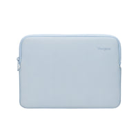 blue targus laptop sleeve on white background