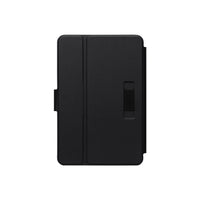 Black tablet case with strap on a white background