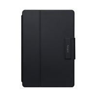Black tablet case with brand logo on a white background