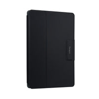 Black tablet case with a brand logo on a white background