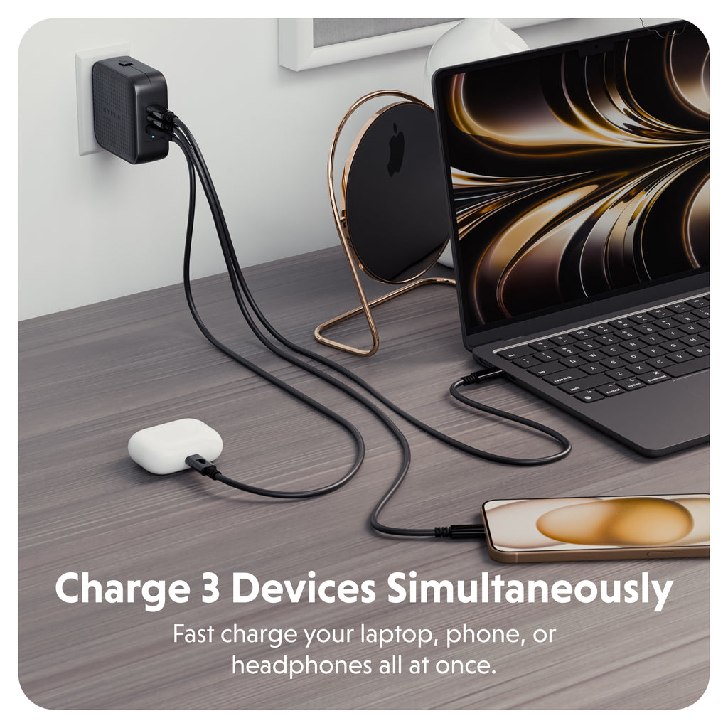 HyperJuice® 70W USB-C GaN Travel Charger Black - Main Image