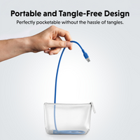 HyperJuice Flex USB-C Silicone Charging Cable - Blue