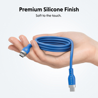 HyperJuice Flex USB-C Silicone Charging Cable - Blue