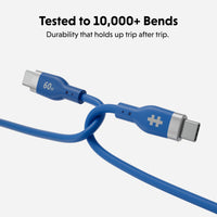 HyperJuice Flex USB-C Silicone Charging Cable - Blue
