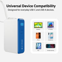 HyperJuice Flex 10K 30W Power Bank - Blue