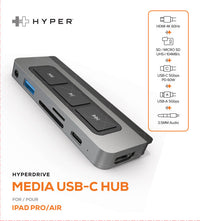 Hyper USB Hubs HyperDrive 6-in-1 USB-C Media Hub HD449 6941921147099