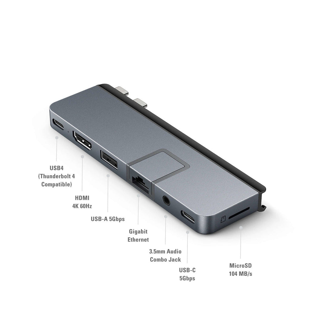 Hyper USB Hubs HyperDrive 7-in-2 Duo Pro USB-C Hub for MacBook Pro 2021 HD575-GRY-GL 6941921148300