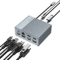 Hyper USB Hubs HyperDrive GEN2 12-Port USB-C Docking Station With 100W PD Charger HDG212BP-US 6941921148348