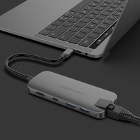 Hyper USB Hubs HyperDrive SLIM 8-in-1 USB-C Hub - Grey