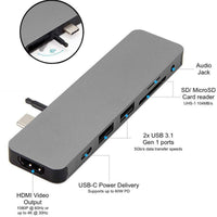 Hyper USB Hubs HyperDrive SOLO 7-in-1 USB-C Hub - Grey GN21D-GRAY 6941921144968