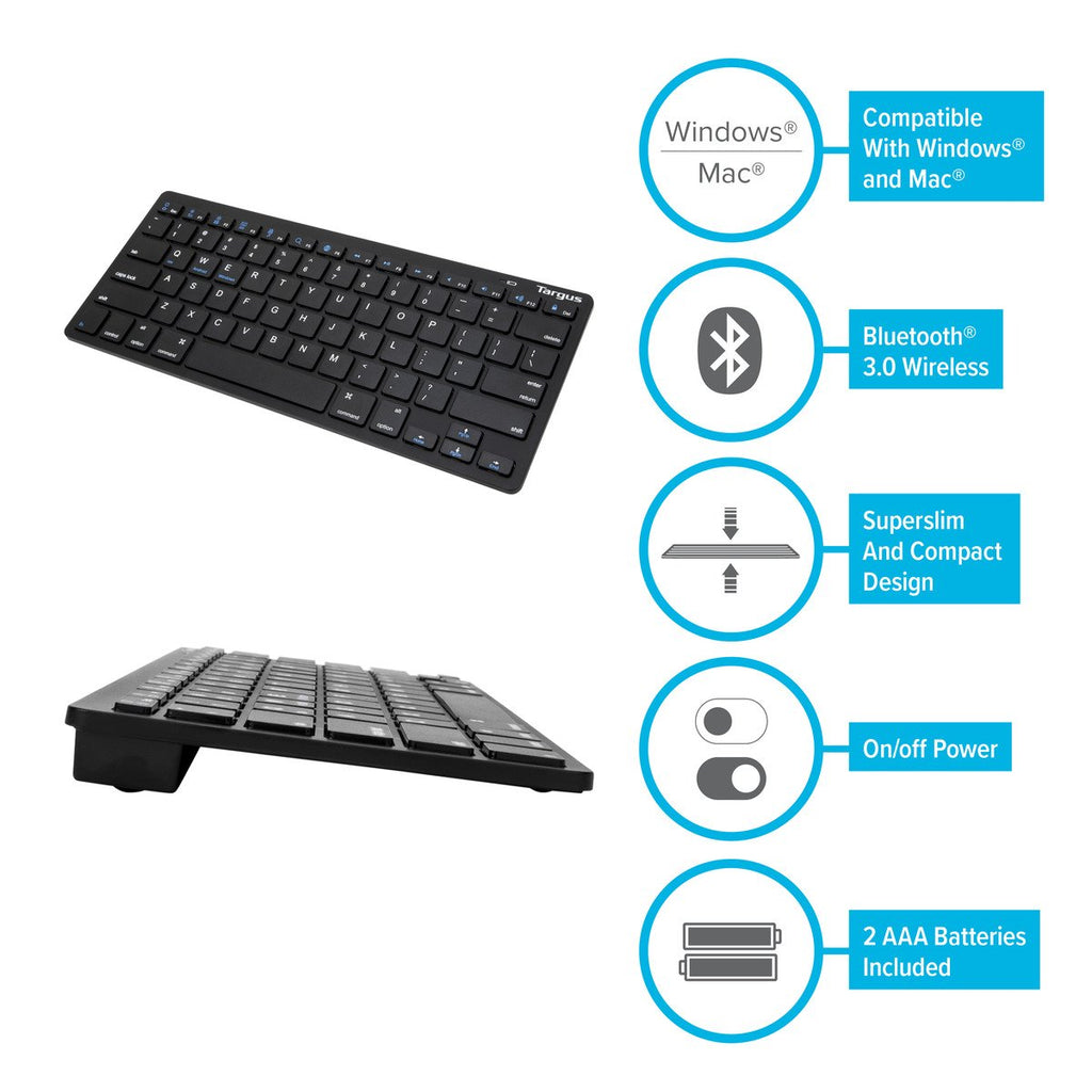 Targus Keyboards Multi-Platform Bluetooth® Keyboard (US) AKB55US 5051794031775