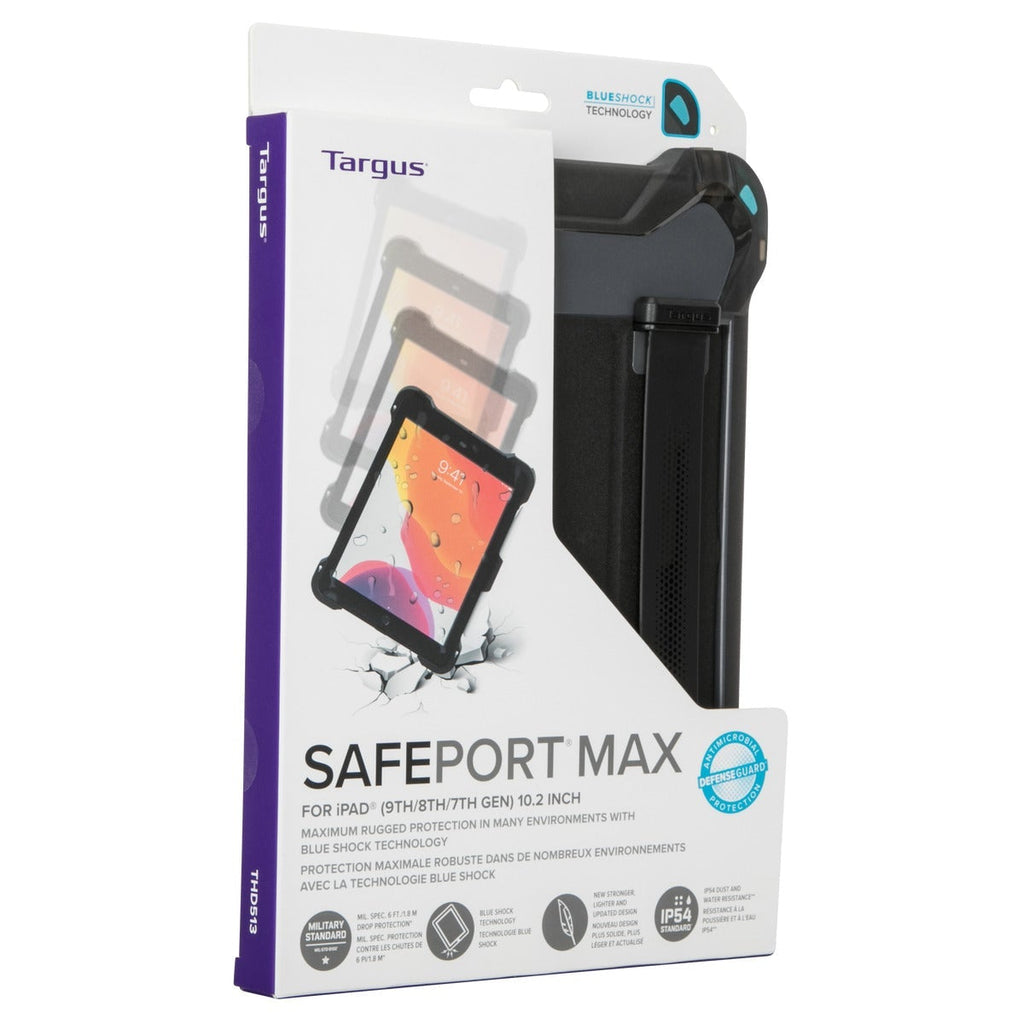 Targus Tablet Cases SafePort® Rugged Max Antimicrobial Case for iPad® (9th, 8th and 7th gen.) 10.2-inch - Asphalt Grey THD513GL 5051794036220